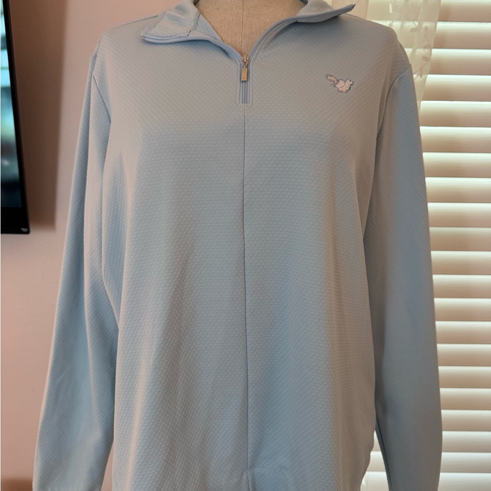 Nike Light Blue Quarter-Zip Long Sleeve Top